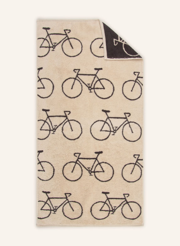 Cawö Handdoek VELO BEIGE / DONKERGRIJS