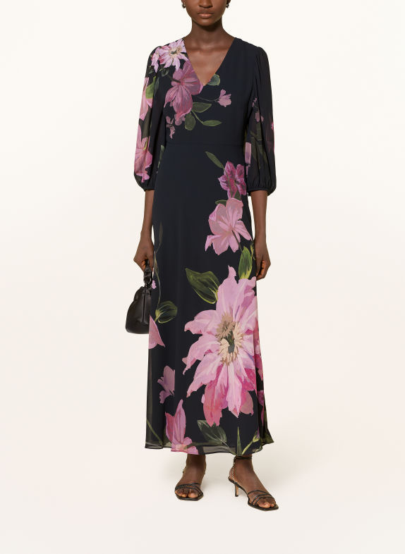 Phase Eight Jurk BETTY met 3/4-mouwen ZWART / ROZE / GROEN