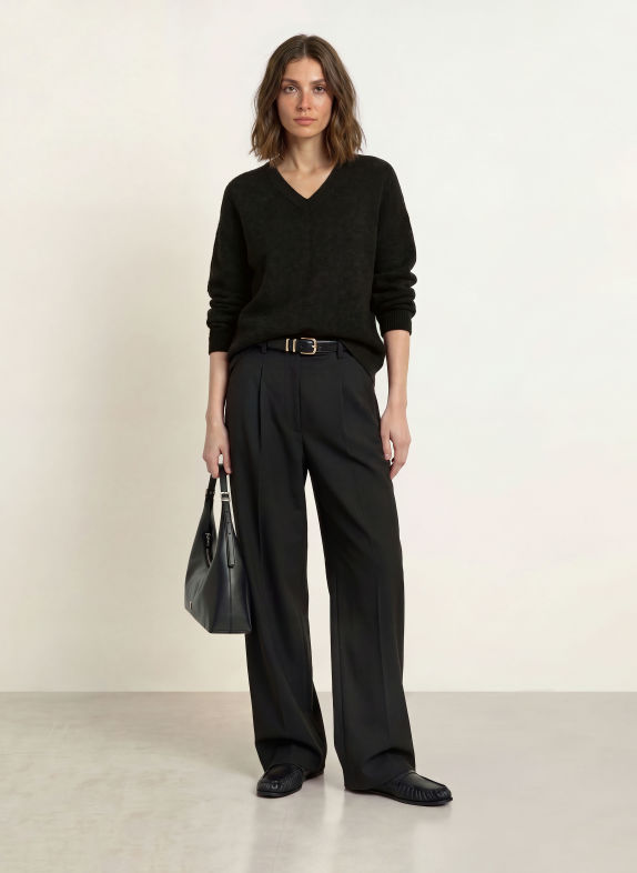 ARKET Pullover mit Alpaka DUNKELGRAU