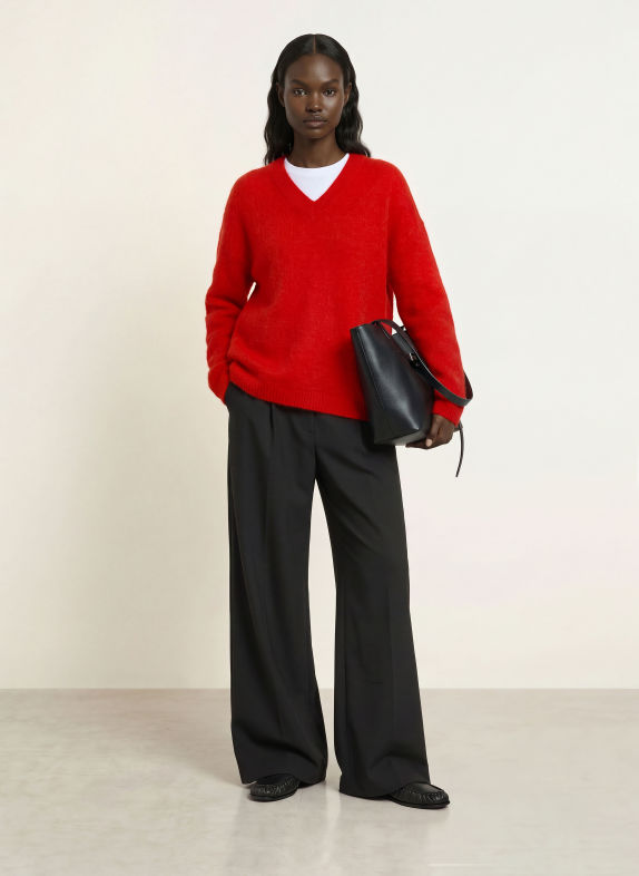 ARKET Pullover mit Alpaka ROT