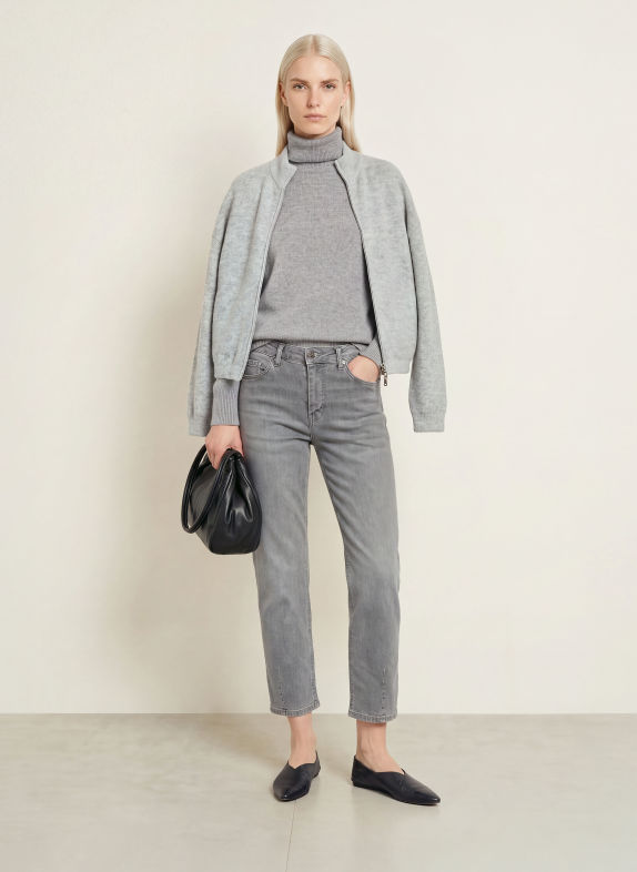 monari Jean barrel orné de strass 846 LIGHT GREY