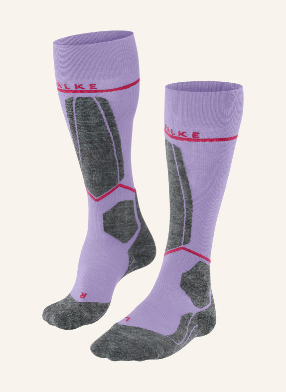 FALKE Skisokken SK4 COMPRESSION LIGHT met merinowol 6819 light lilac