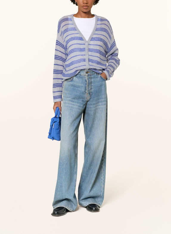 American Vintage Strickjacke BODYROW GRAU / BLAU