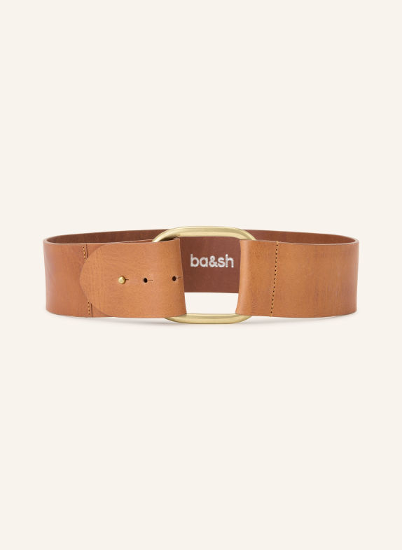 ba&sh Kožený opasek BANEL KOŇAKOVÁ / ZLATÁ