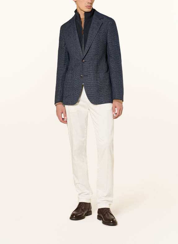 REISS Sako KYLE Extra Slim Fit s odnímatelným límcem TMAVĚ MODRÁ / ČERNÁ