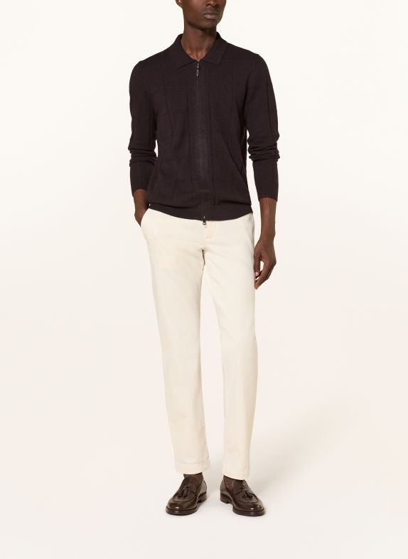 REISS Vest MARTINDALE MARRON FONCÉ