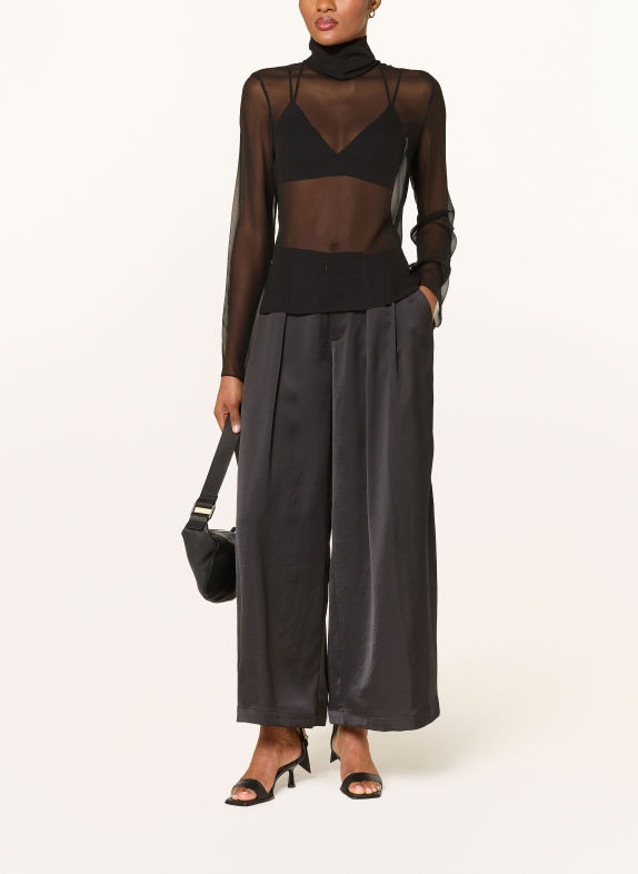 ALLSAINTS Blusenshirt KUMI aus Seide SCHWARZ