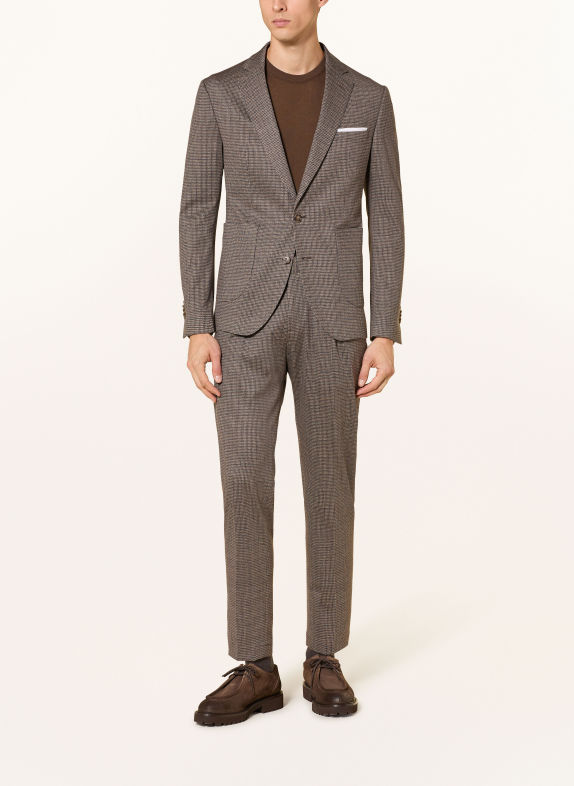 CINQUE Jerseyanzug CIDATIUS Extra Slim Fit BRAUN / BEIGE / DUNKELGRAU