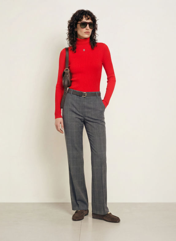 SANDRO Rollkragenpullover ROT