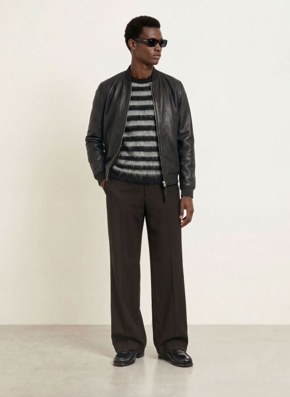 ALLSAINTS YORK Tailored Fit Trousers BLACK