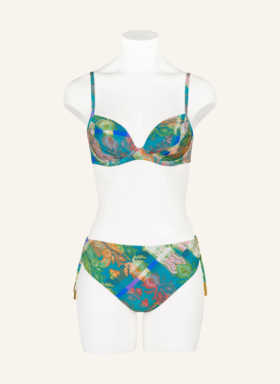 MARYAN MEHLHORN Bügel-Bikini-Top JACQUARD BLAU / ROSA / GRÜN