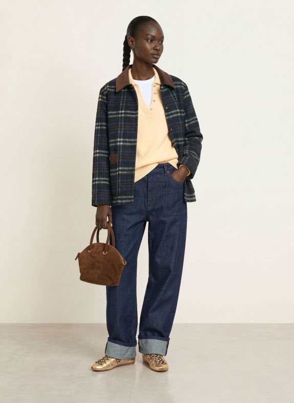 CLAUDIE PIERLOT Jeansy wide leg J007 BRUT DENIM