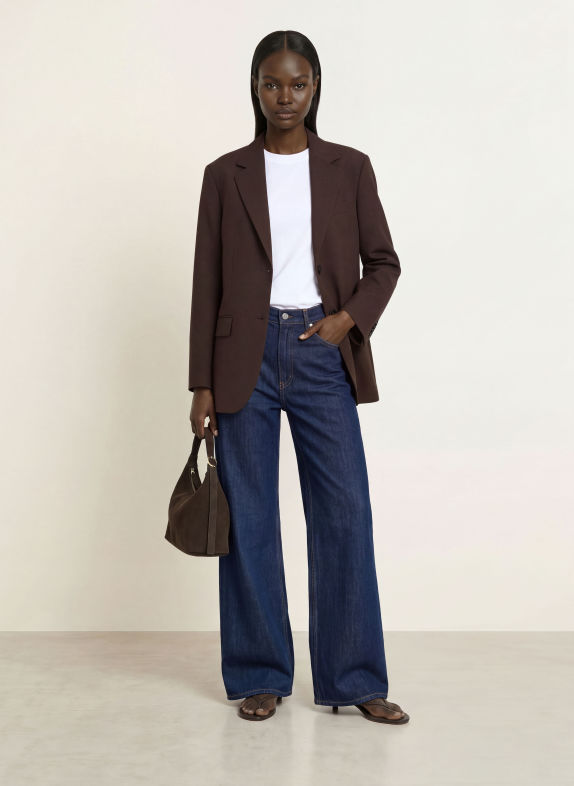 ARKET Lange blazer MARRON FONCÉ