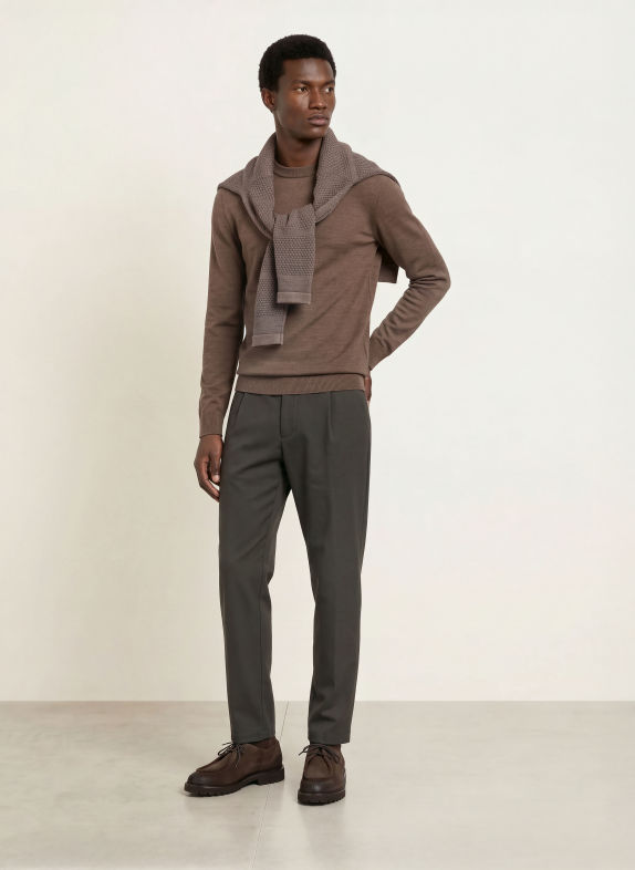 S. N. S. HERNING SOLO Sweater BROWN