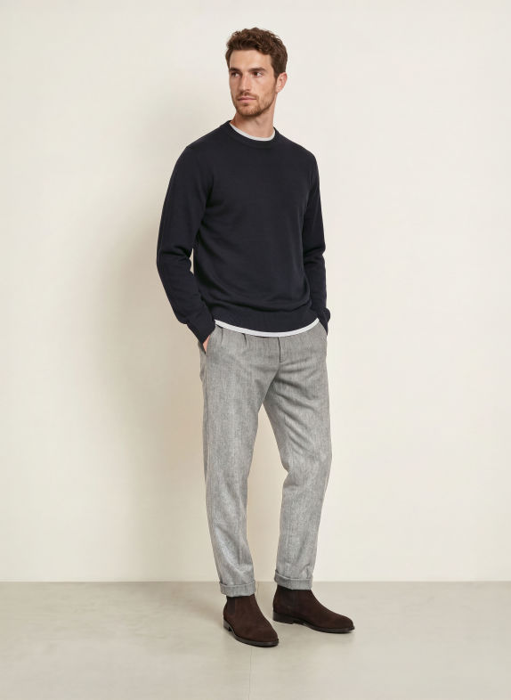 S. N. S. HERNING SOLO Sweater DARK BLUE