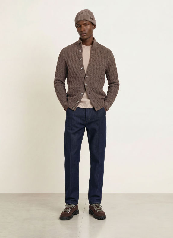 S. N. S. HERNING STARK Cardigan BROWN