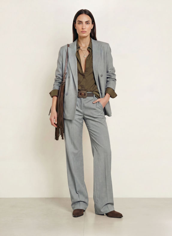 ba&sh Oversized-Blazer CLARO GRAU