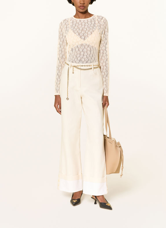 CLAUDIE PIERLOT Longsleeve aus Spitze CREME