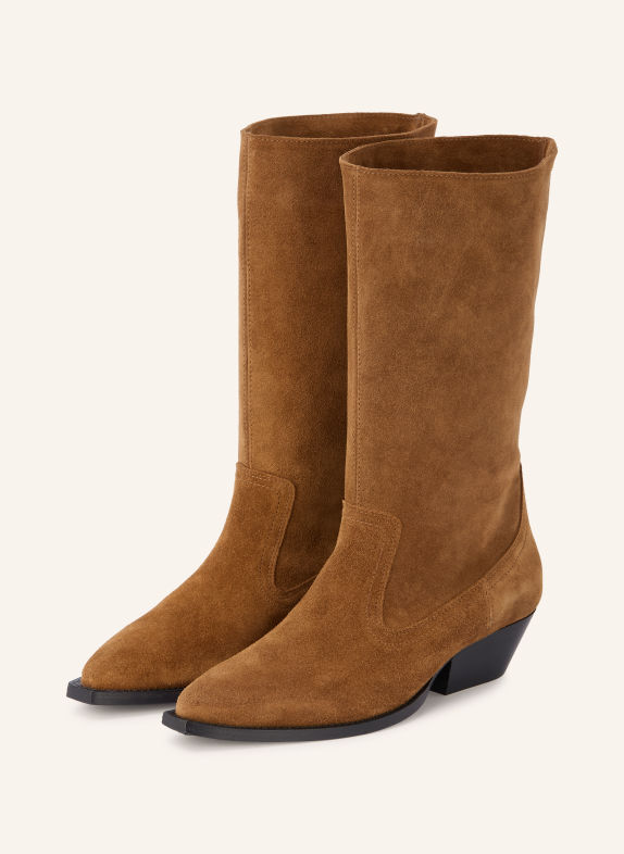 SANDRO Cowboy Boots BRAUN