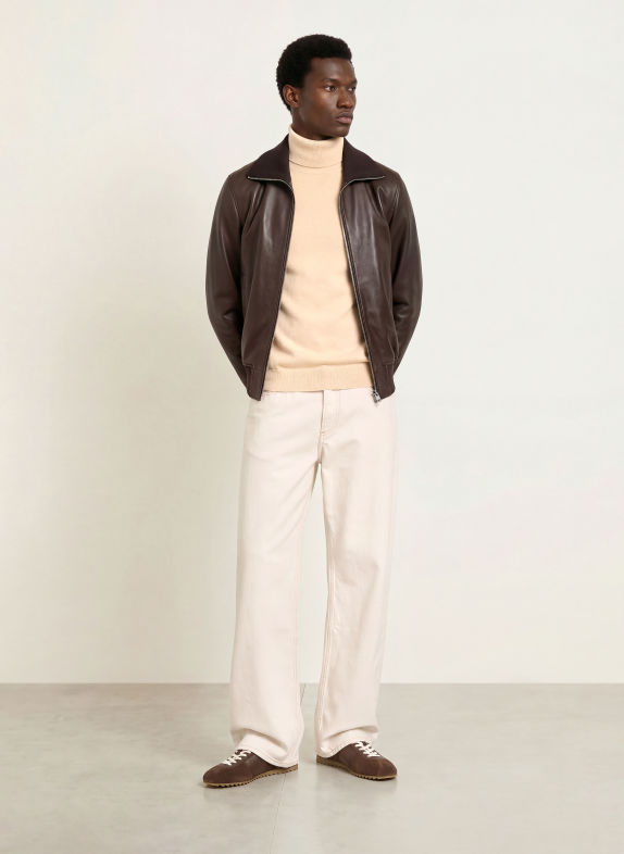SANDRO Rollkragenpullover aus Cashmere BEIGE