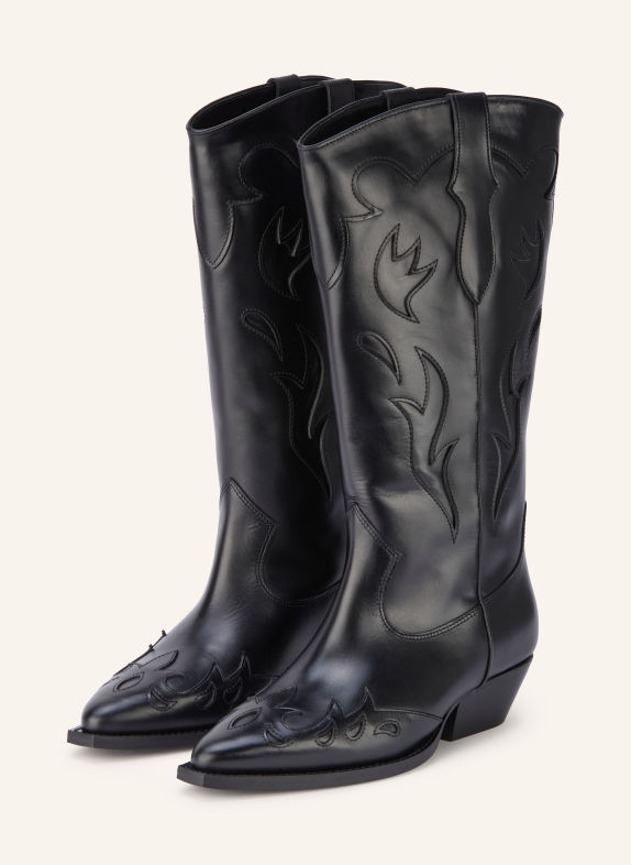 SANDRO Cowboy Boots SCHWARZ