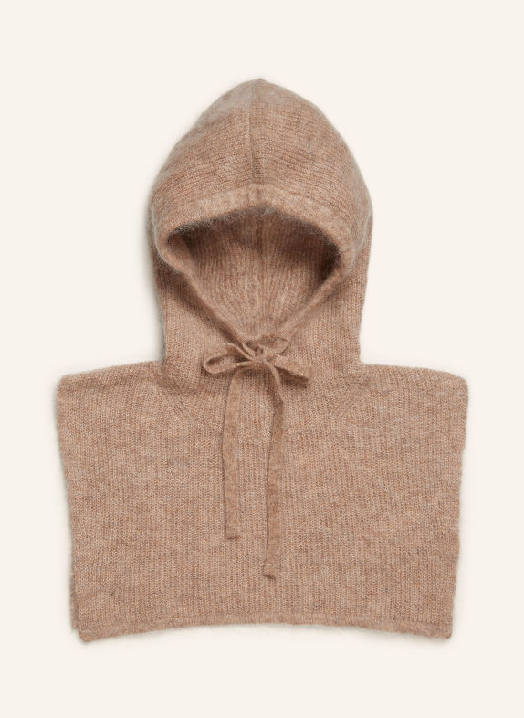 CLAUDIE PIERLOT Czapka z moheru CAMELOWY