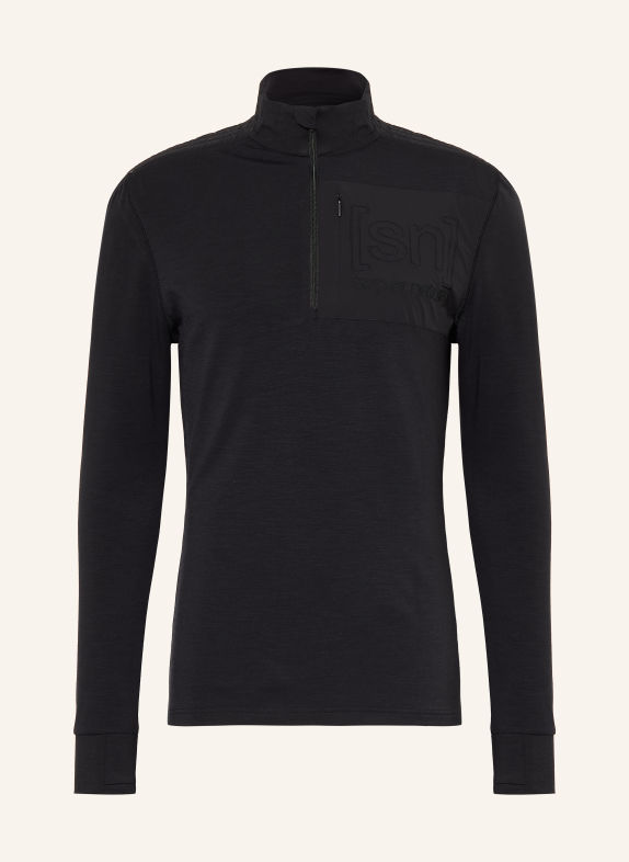super.natural Mellanlager SHOULDER GUARD med merinoull SVART