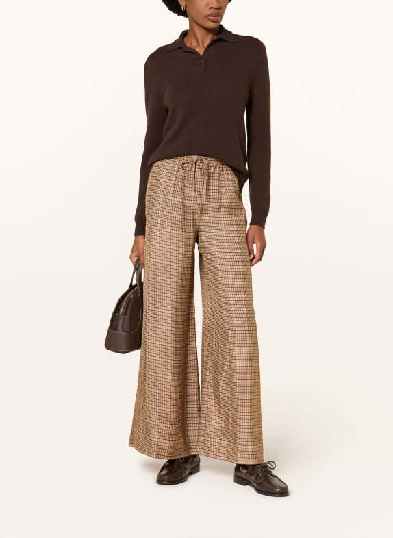 REISS Marlenehose MINNIE BEIGE / DUNKELROT / DUNKELBLAU