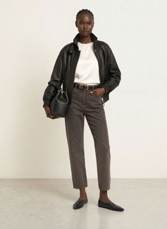 REISS Rovné džíny SELIN 04 MUSHROOM BROWN