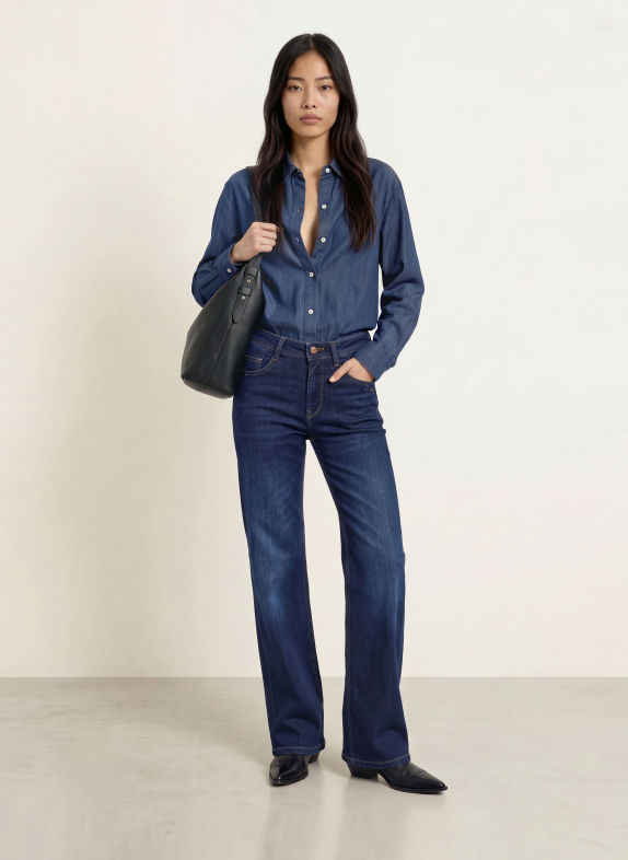 GANG Wide leg jeans AMELIE 7765 simply dark blue