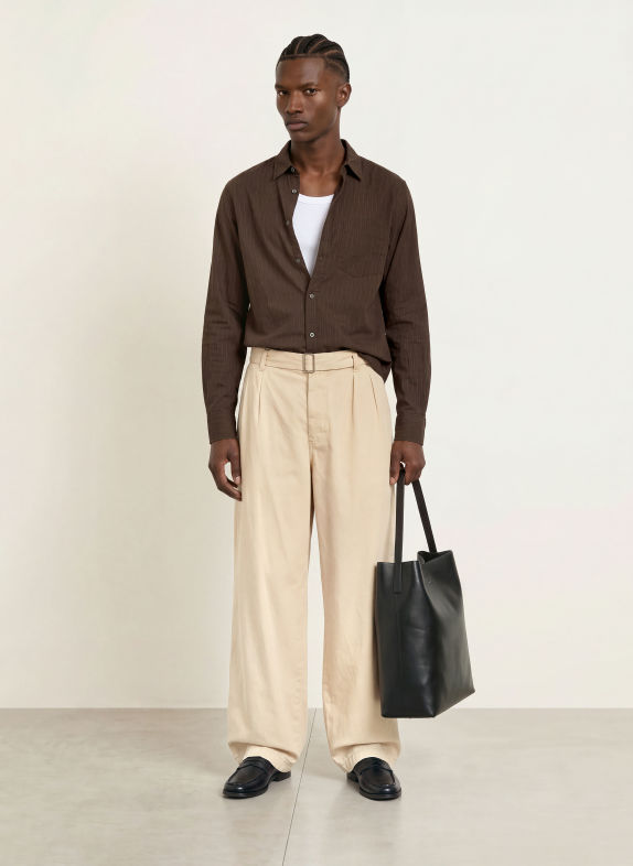 ALLSAINTS Hemd JUDD Regular Fit DUNKELBRAUN / BRAUN