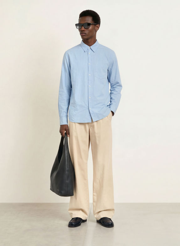 ALLSAINTS Hemd JUDD Regular Fit HELLBLAU / WEISS