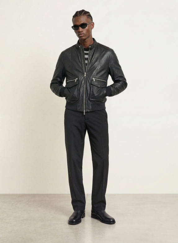 ALLSAINTS Lederjacke HIRO SCHWARZ