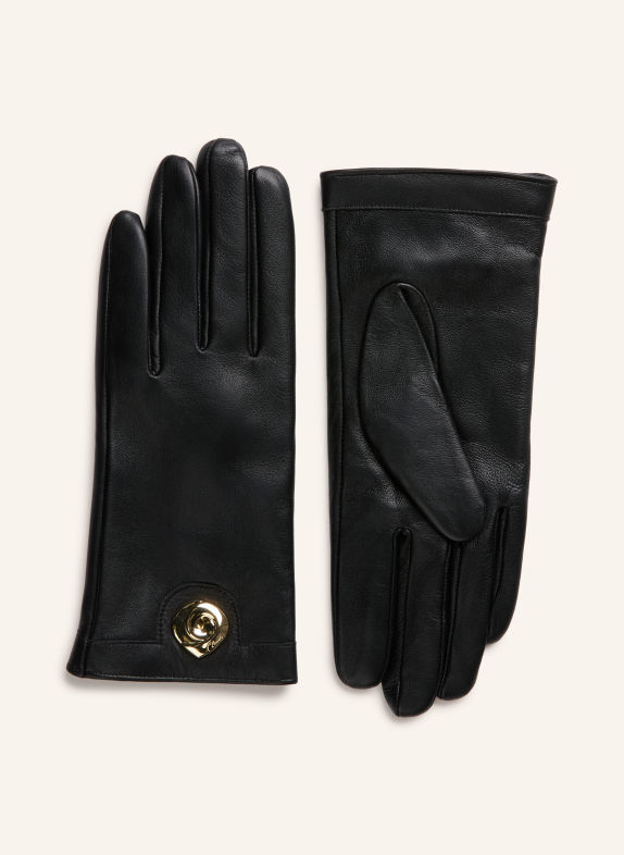 CLAUDIE PIERLOT Lederhandschuhe SCHWARZ