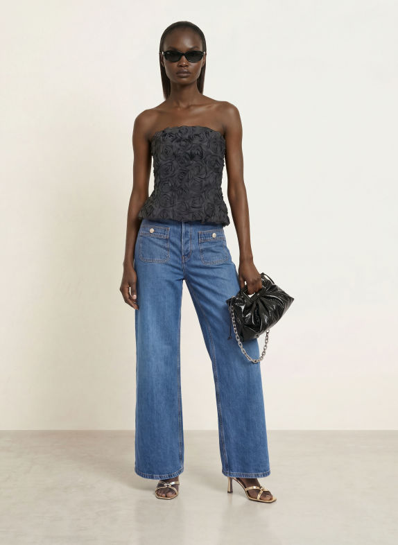 maje Off-Shoulder-Top SCHWARZ
