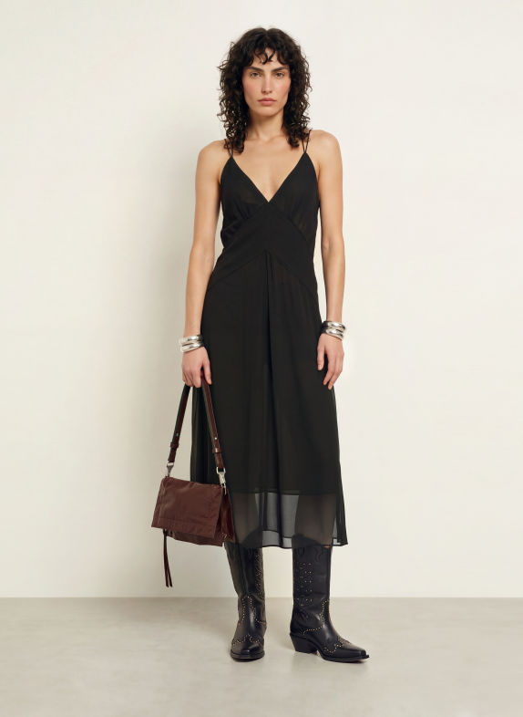 ALLSAINTS Kleid FAWN SCHWARZ