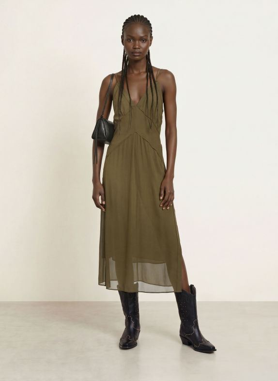 ALLSAINTS Kleid FAWN KHAKI
