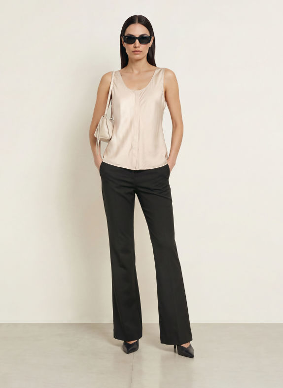 ALLSAINTS Blusentop MILLA mit Seide ECRU