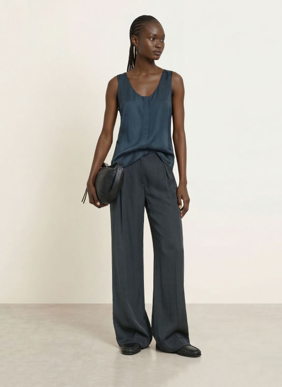 ALLSAINTS Blusentop MILLA mit Seide BLAU