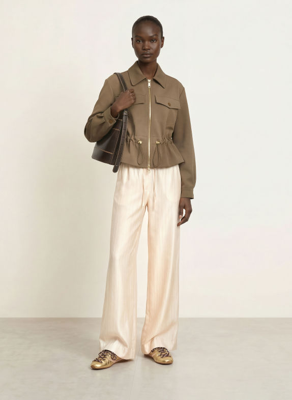CLAUDIE PIERLOT Satinhose CREME