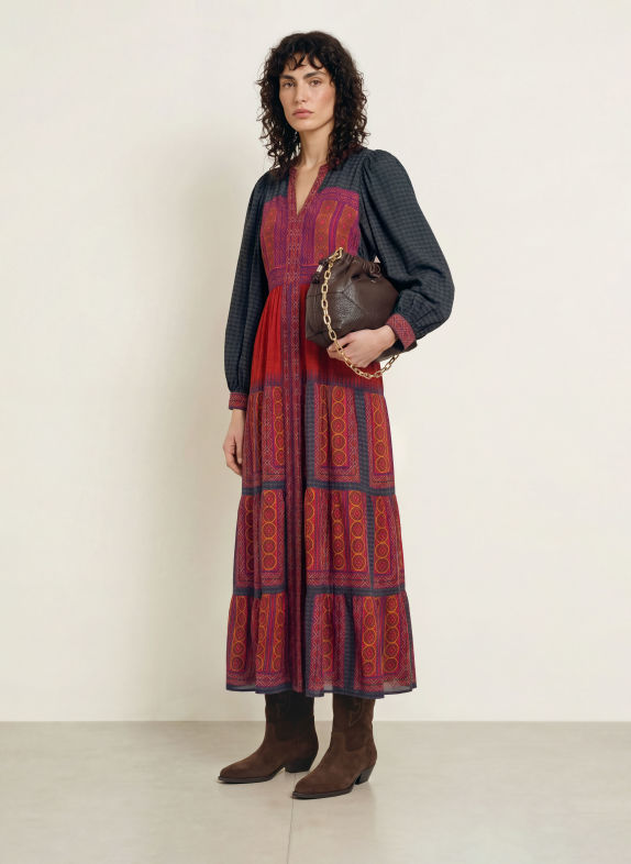 ba&sh Kleid OLLY DUNKELROT / PETROL / DUNKELBLAU