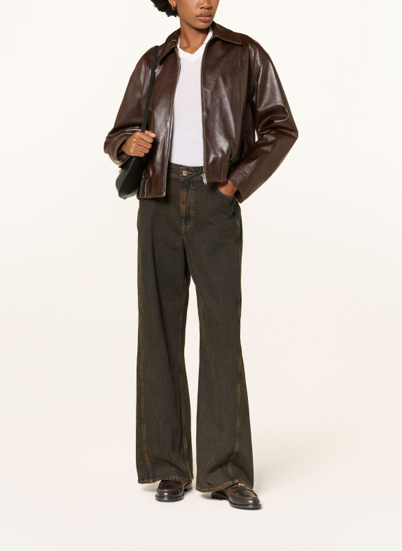 CLAUDIE PIERLOT Wide Leg Jeans G036 BROWN DENIM