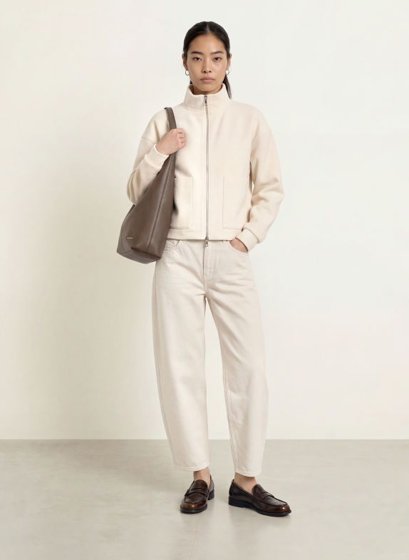 OPUS Sweat zippé GINKA CRÈME