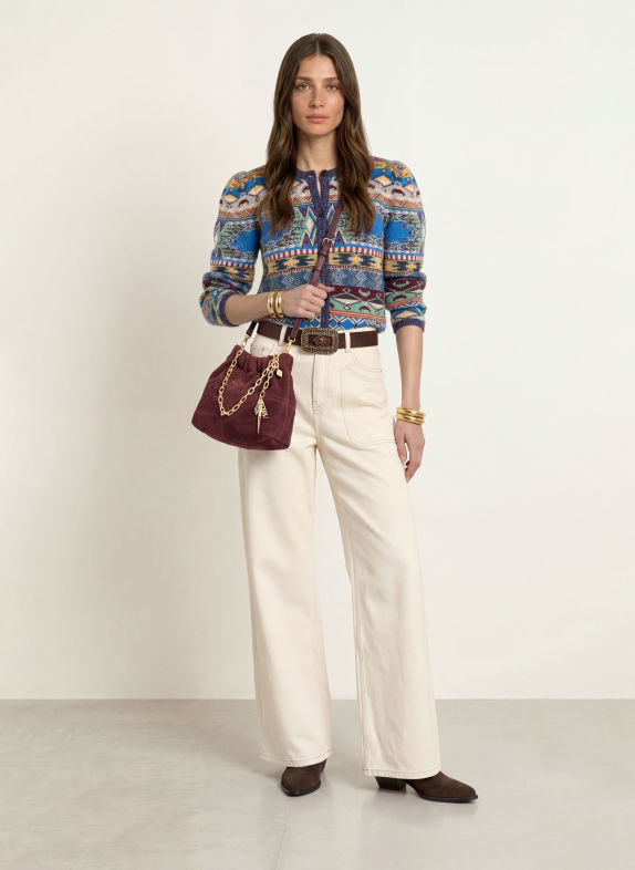 ba&sh Handtasche JUNE MINI DUNKELROT