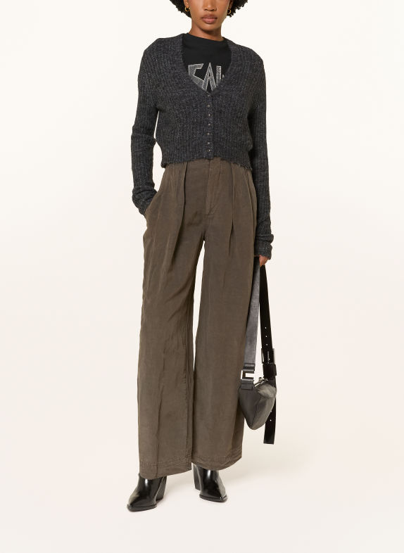 ALLSAINTS Strickjacke MABEL mit Alpaka DUNKELGRAU