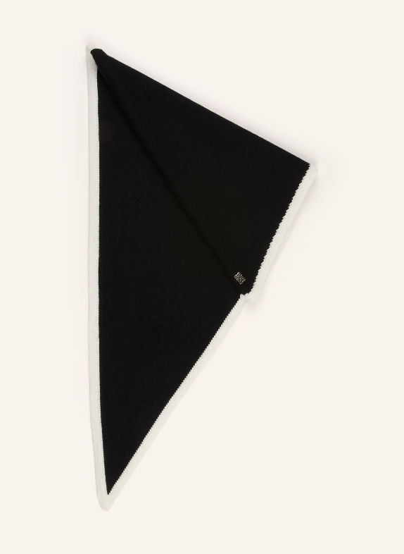 SANDRO Dreieckstuch SCHWARZ / ECRU
