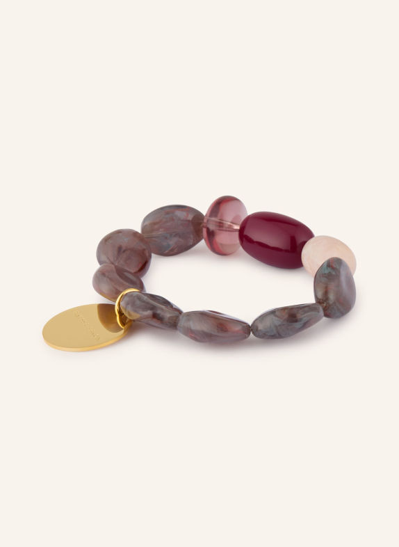 VANESSA BARONI Armbånd TAUPE / LYSEROSA / MØRKERØD