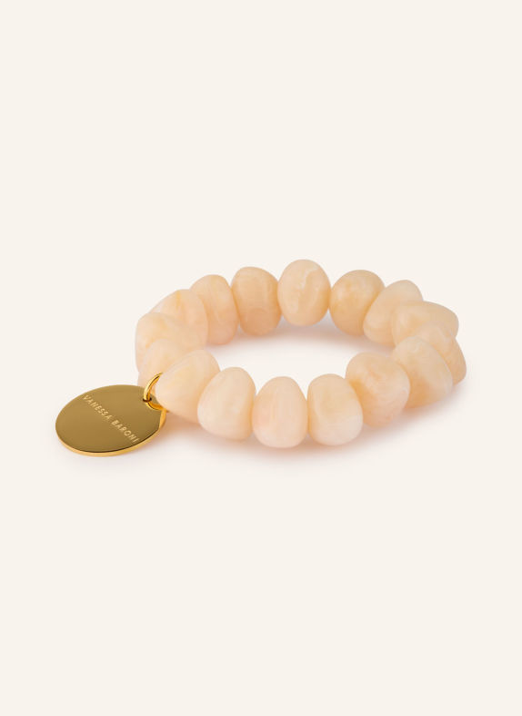 VANESSA BARONI Armbånd STONE FLEX LYSEORANGE / GULD