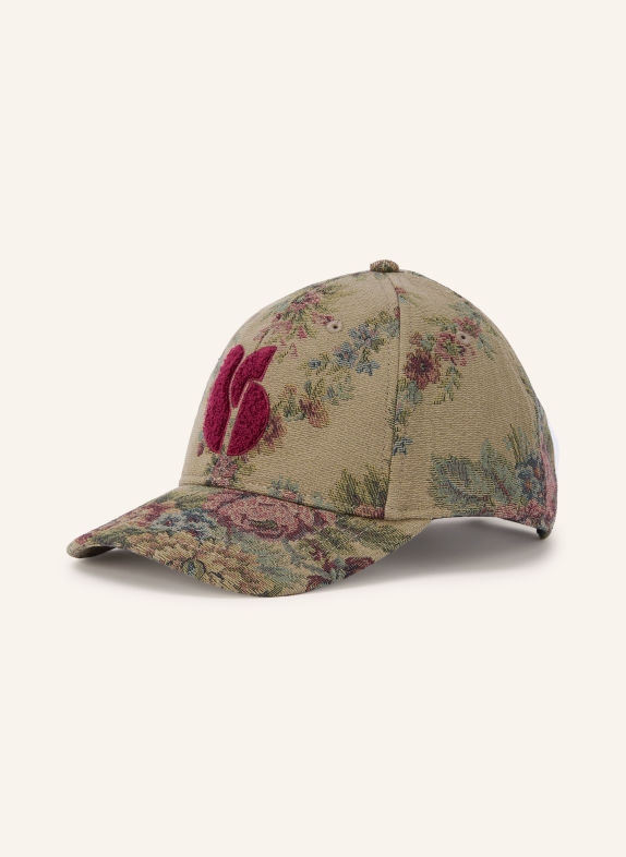 ba&sh Șapcă Jacquard HANNY KAKI / FUCSIA / VERDE