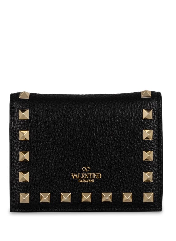 VALENTINO GARAVANI Portefeuille ROCKSTUD avec rivets NOIR
